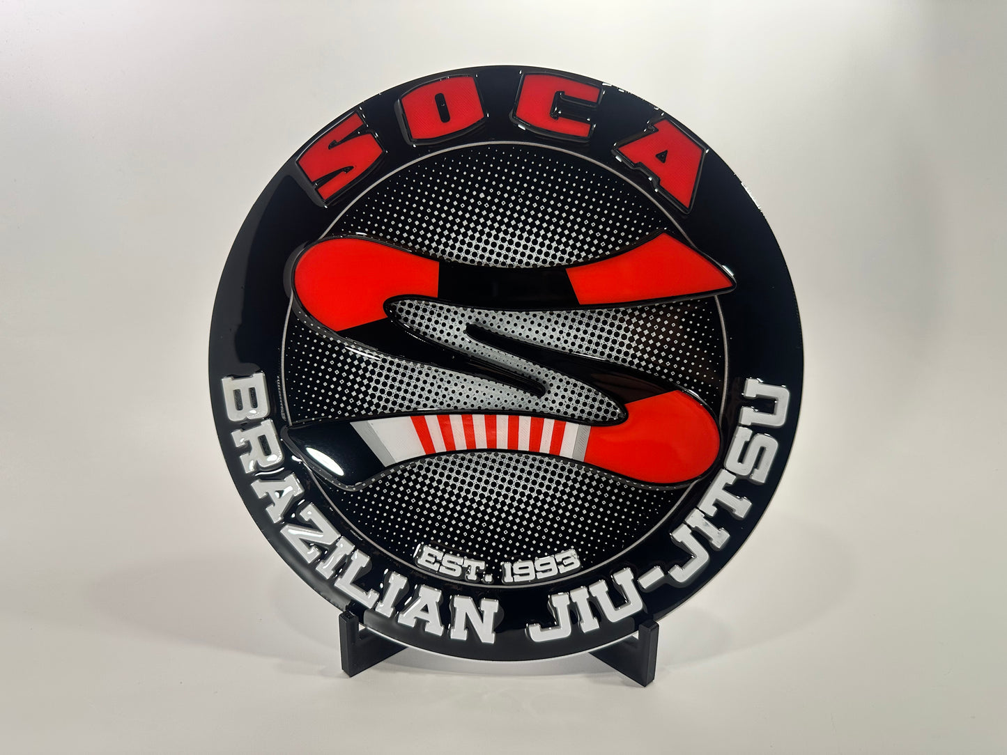 Large Soca BJJ Corral Belt Logo Display and Easel