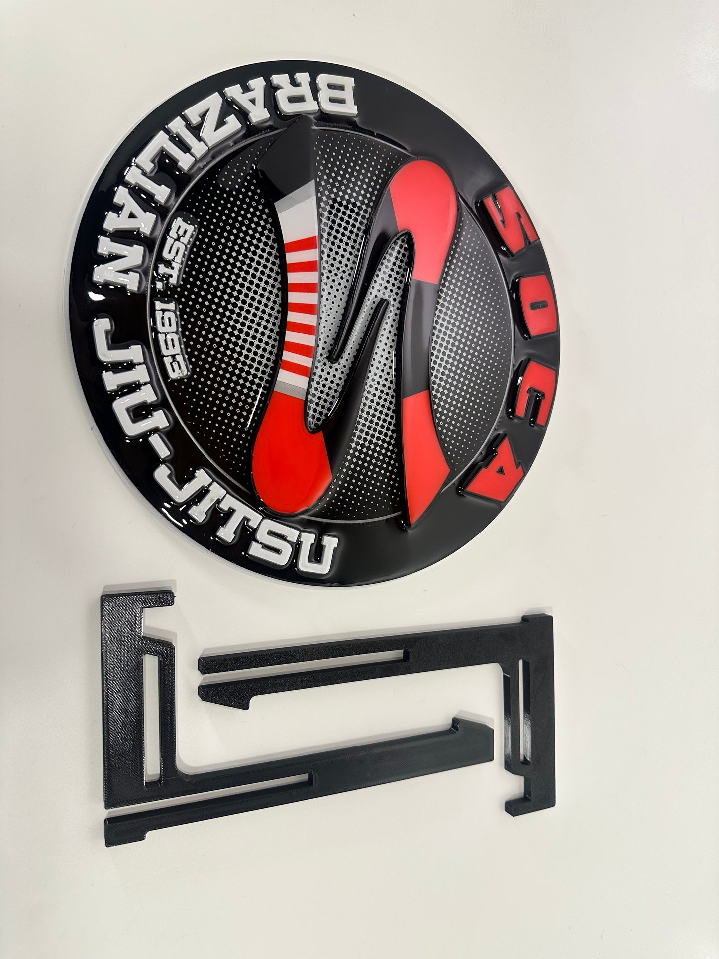 Large Soca BJJ Corral Belt Logo Display and Easel