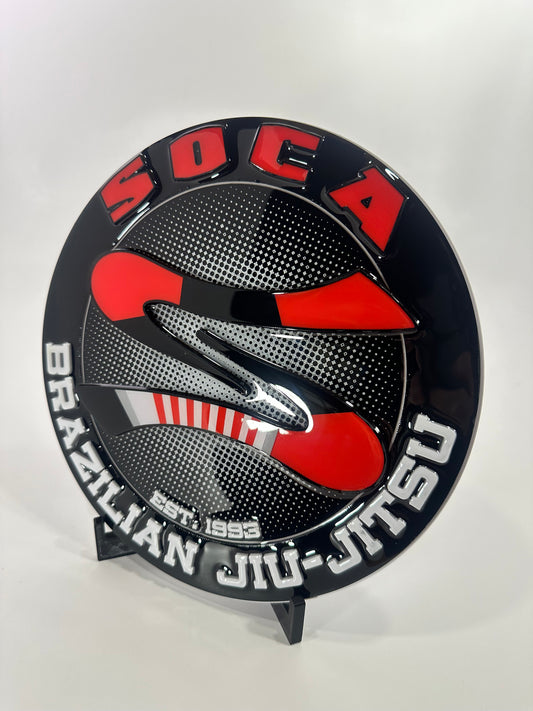 Large Soca BJJ Corral Belt Logo Display and Easel