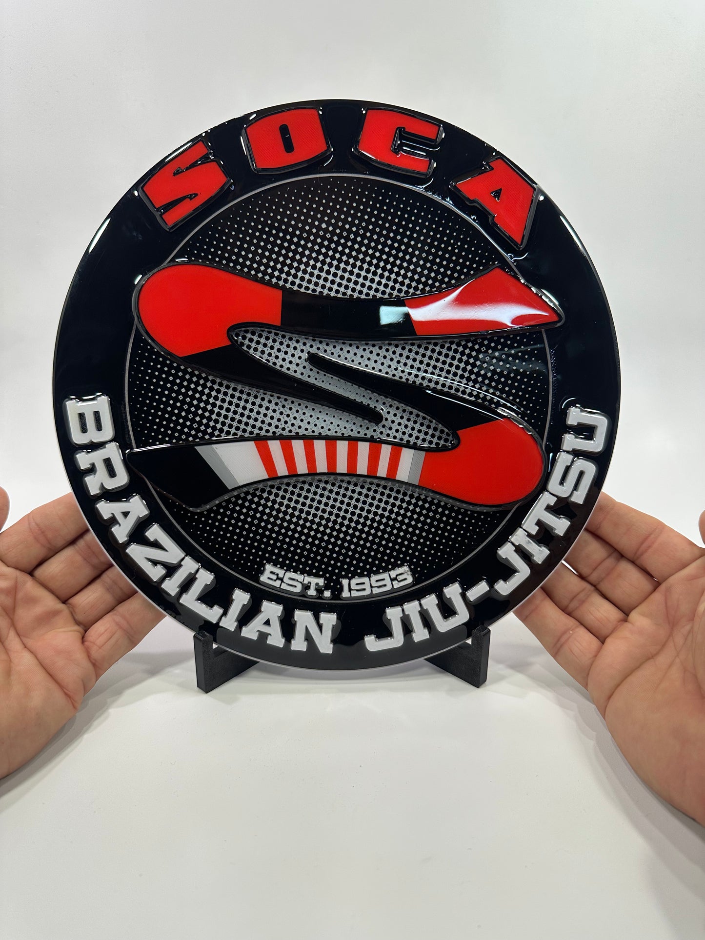 Large Soca BJJ Corral Belt Logo Display and Easel