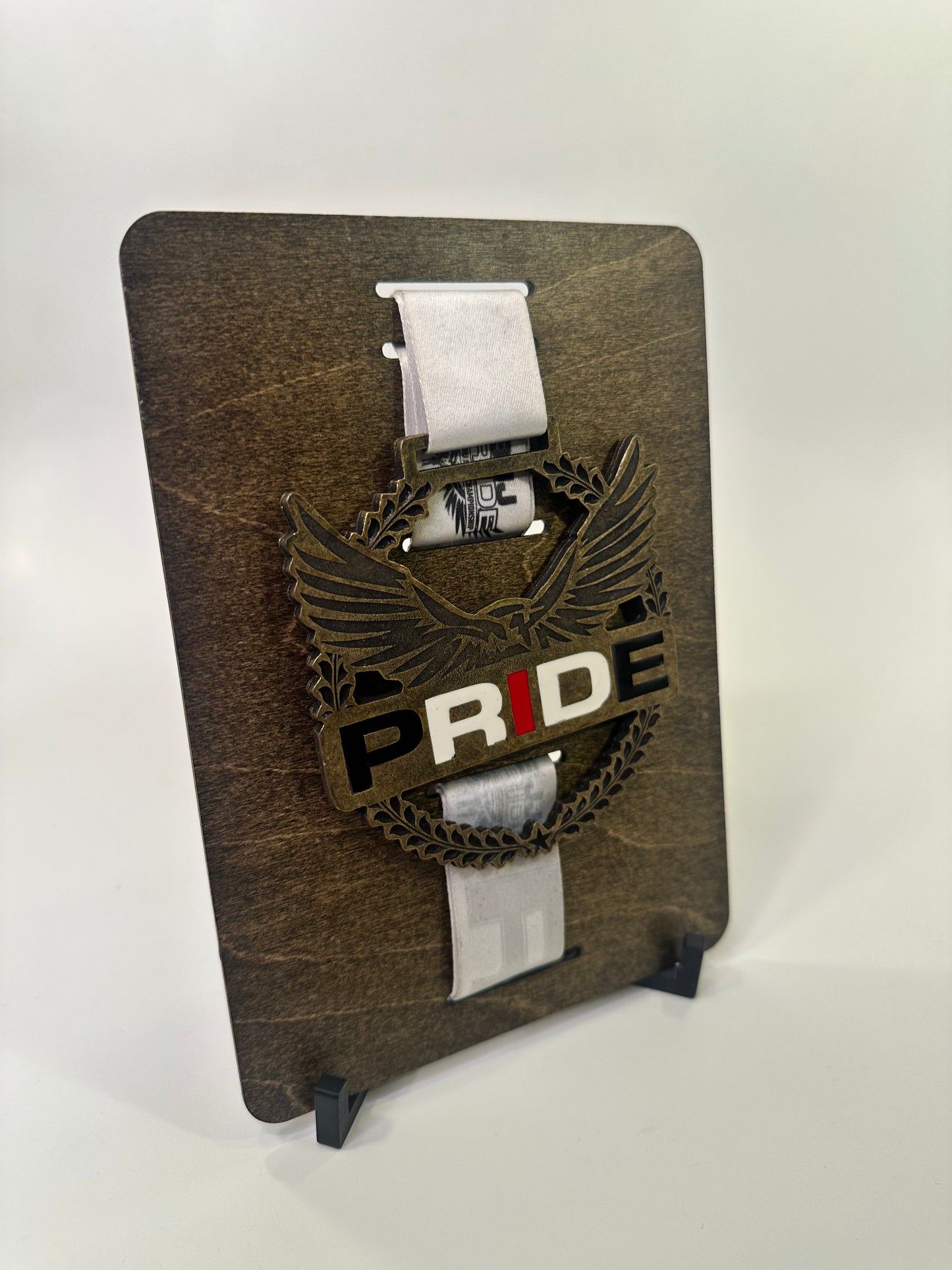 Wood finished Competition Medal Display